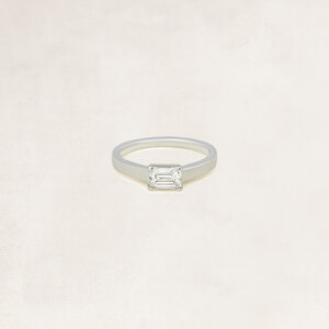 Emerald cut solitaire ring - OR5817