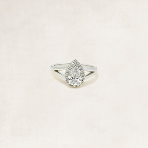 Pear cut halo ring - OR5413