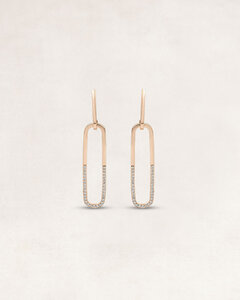 Gold earrings with diamonds - OR72427