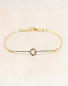 Gold bangle bracelet with diamonds - OR2088