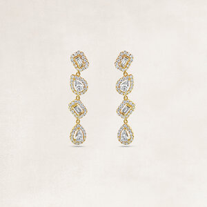 Gold earrings with diamonds - OR73862