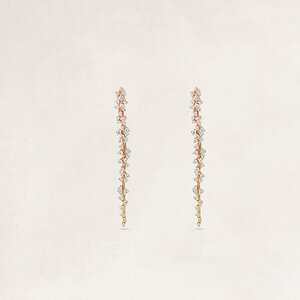 Gold earrings with diamonds - OR75008