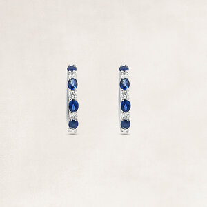Creole earring with sapphire and diamond - OR75962