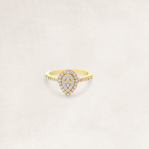 Golden ring with diamond - OR70629