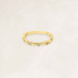 Golden ring with diamond - OR70941