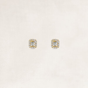 Gouden oorbellen met diamant - OR73860