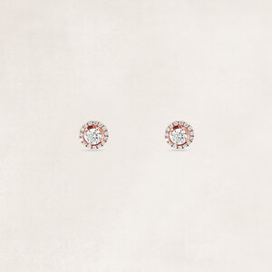 Gold earrings with diamonds - OR25117