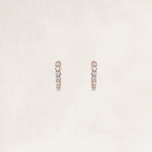 Boucle d'oreille créole diamants - OR62375