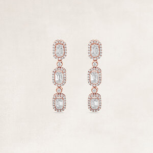 Gold earrings with diamonds - OR75262