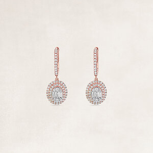 Boucle d'oreille créole diamants - OR75271